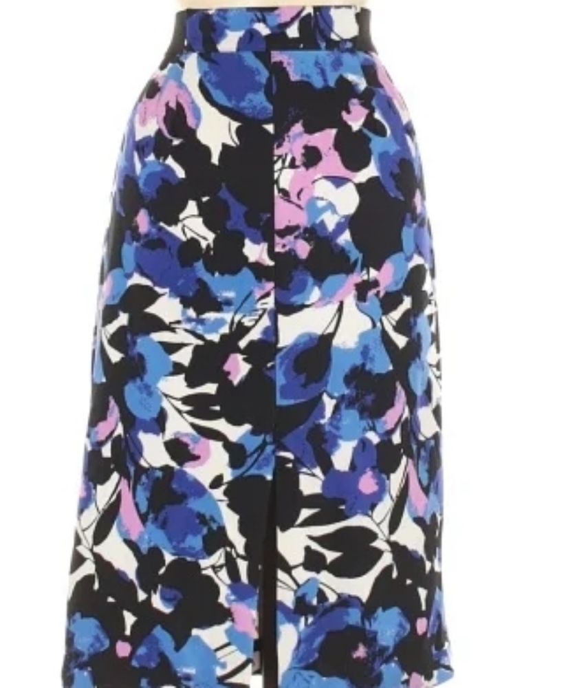 Worthington purple floral skirt
